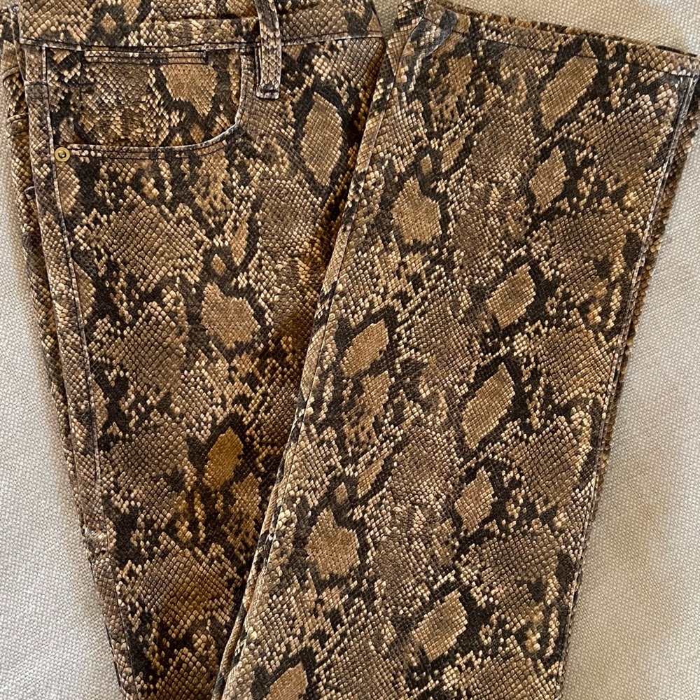 Frame Denim Snakeskin Print Pants size 28